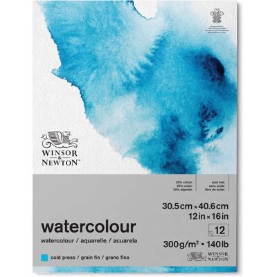 Bloc aquarelle Winsor & Newton 12 x 16" Bloc aquarelle Winsor & Newton 12 x 16"