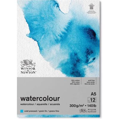 Winsor & Newton Watercolour Gummed Pads - 140lb/300gsm - Watercolour Pad Winsor & Newton Watercolour Gummed Pads - 140lb/300gsm - Watercolour Pad