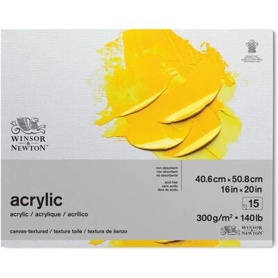 Bloc de toile texturée Winsor & Newton - Acrylique 16x20" - Publicité Bloc de toile texturée Winsor & Newton - Acrylique 16x20" - Publicité