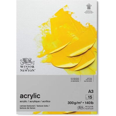 Bloc Acrylique à Texture Canvas Winsor & Newton A3 - Publicité Bloc Acrylique à Texture Canvas Winsor & Newton A3 - Publicité