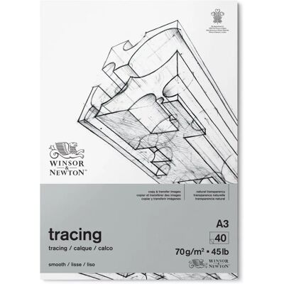 Papier calque Winsor & Newton - A3 - 40 feuilles Papier calque Winsor & Newton - A3 - 40 feuilles
