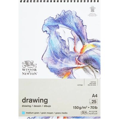 Bloc de Dessin Wire-O Winsor & Newton - Grain Moyen - A4 Bloc de Dessin Wire-O Winsor & Newton - Grain Moyen - A4