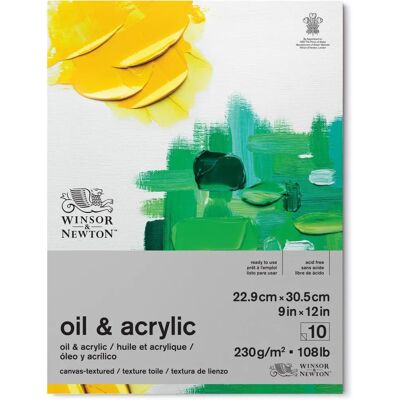 Winsor & Newton Olje- och akrylblokk - 9x12 tum Winsor & Newton Olje- och akrylblokk - 9x12 tum