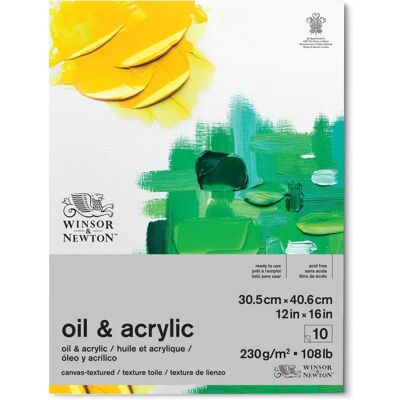 Winsor & Newton Öl- & Acryl-Papierblöcke - 230gsm - 10 Blätter Winsor & Newton Öl- & Acryl-Papierblöcke - 230gsm - 10 Blätter