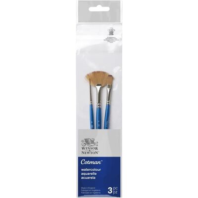 Ensemble de pinceaux aquarelle Cotman Winsor & Newton 3 Manches Courtes Ensemble de pinceaux aquarelle Cotman Winsor & Newton 3 Manches Courtes