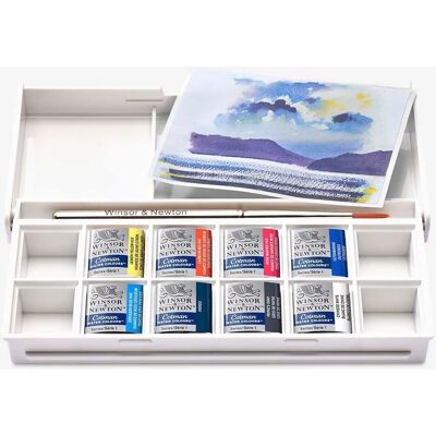 Winsor & Newton Cotman Watercolour Skyscape Set - 8 Half Pans & Brush Winsor & Newton Cotman Watercolour Skyscape Set - 8 Half Pans & Brush
