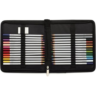 Collection Studio Winsor & Newton Crayons de Couleur 26 Pièces - Portefeuille Collection Studio Winsor & Newton Crayons de Couleur 26 Pièces - Portefeuille