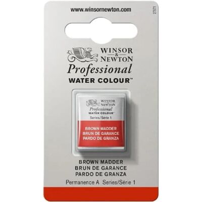 Winsor & Newton Aquarelle Professionnelle Demi-Pan - Brun Madder - Aquarelle Winsor & Newton Aquarelle Professionnelle Demi-Pan - Brun Madder - Aquarelle
