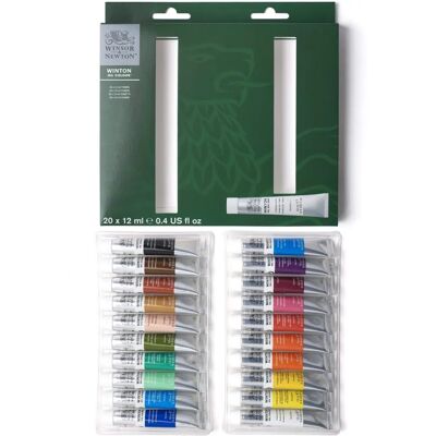 Cores a óleo Winsor & Newton Winton - Conjunto de 20 x 12ml Cores a óleo Winsor & Newton Winton - Conjunto de 20 x 12ml