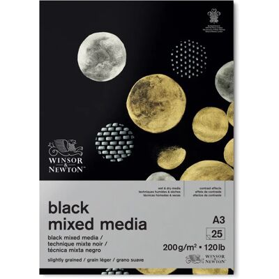 Papier noir Winsor & Newton - 200G A3 - Papier d'art - Publicité Papier noir Winsor & Newton - 200G A3 - Papier d'art - Publicité