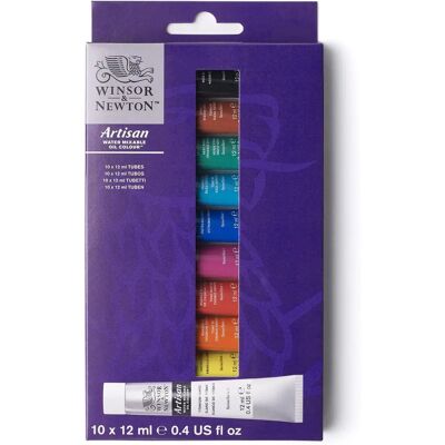 Wateroplosbare olieverf Winsor & Newton Artisan - Set van 10 x 12ml Wateroplosbare olieverf Winsor & Newton Artisan - Set van 10 x 12ml