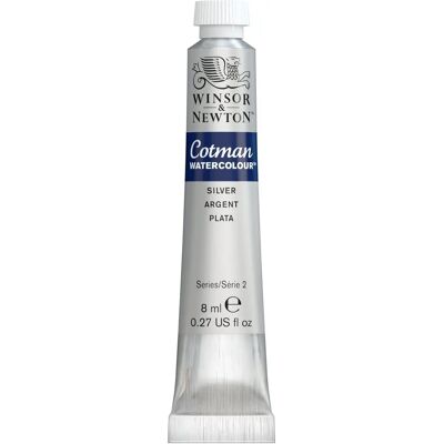 Winsor & Newton Cotman Aquarelle - Argent - 8ml - Peinture à l'aquarelle Winsor & Newton Cotman Aquarelle - Argent - 8ml - Peinture à l'aquarelle