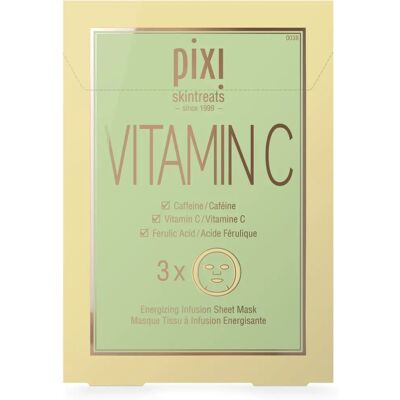 Pixi Vitamin C Sheet Mask - Energizing Brightening - 3x23g Pixi Vitamin C Sheet Mask - Energizing Brightening - 3x23g