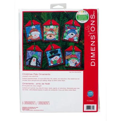 Jul korsstygnsset - Pack av 6 - Julvänner Jul korsstygnsset - Pack av 6 - Julvänner