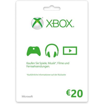 Microsoft Xbox LIVE Geschenkkarte - 20 EUR - Geschenkkarte Microsoft Xbox LIVE Geschenkkarte - 20 EUR - Geschenkkarte