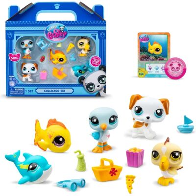 Littlest Pet Shop Strandsett med 5 Figurer - Leke Littlest Pet Shop Strandsett med 5 Figurer - Leke