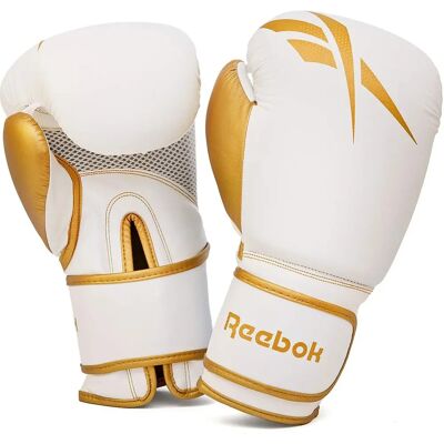 Reebok Boxing Gloves White & Gold 14oz - Boxing Gloves Reebok Boxing Gloves White & Gold 14oz - Boxing Gloves
