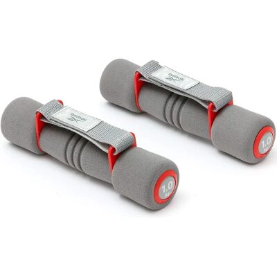 Reebok 1kg Softgrip Dumbbells - Red - Dumbbells Reebok 1kg Softgrip Dumbbells - Red - Dumbbells