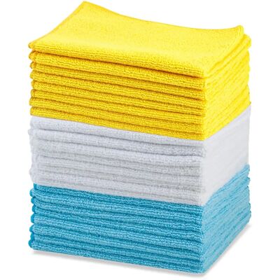 Amazon Basics Mikrofasertücher - Mehrfarbig, 30 x 41 cm, 24 Stück Amazon Basics Mikrofasertücher - Mehrfarbig, 30 x 41 cm, 24 Stück