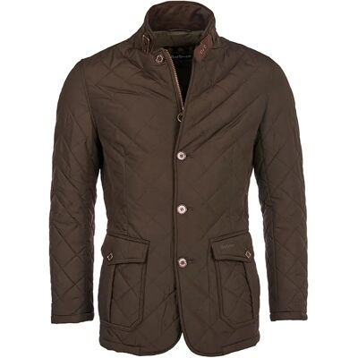 Barbour Lutz Oliven Jakke - Herre Vatteret Jakke Barbour Lutz Oliven Jakke - Herre Vatteret Jakke