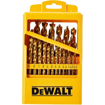 DEWALT DW1369 Titanium Nitride Gecoate Boorenset met Pilot Point - 29 Stuks DEWALT DW1369 Titanium Nitride Gecoate Boorenset met Pilot Point - 29 Stuks