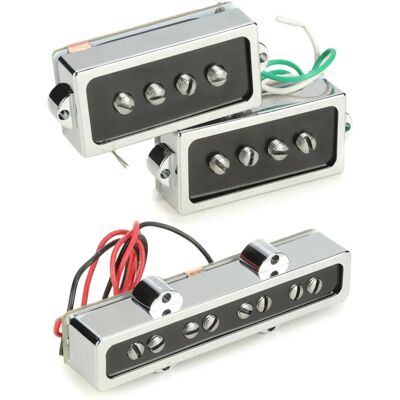 Fender Cobalt Chrome P/J Bass Pickup Set - Ensemble de micros pour basse - Publicité Fender Cobalt Chrome P/J Bass Pickup Set - Ensemble de micros pour basse - Publicité