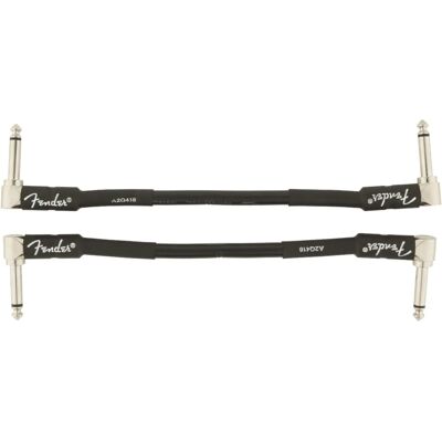 Fender Professional Series 2-Pack Angled Instrument Cable - 15 cm Black Fender Professional Series 2-Pack Angled Instrument Cable - 15 cm Black