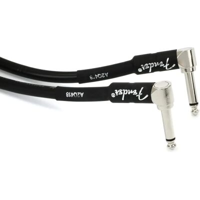 Cavo strumento serie professionale Fender angolato - 90 cm Nero Cavo strumento serie professionale Fender angolato - 90 cm Nero