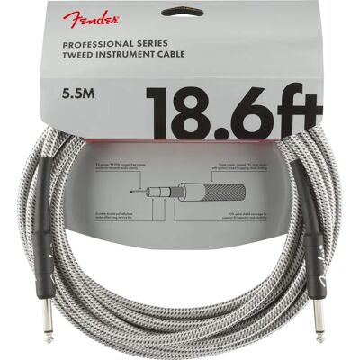 Cavo per chitarra Fender Professional Series - Tweed bianco - 18,6 ft Cavo per chitarra Fender Professional Series - Tweed bianco - 18,6 ft