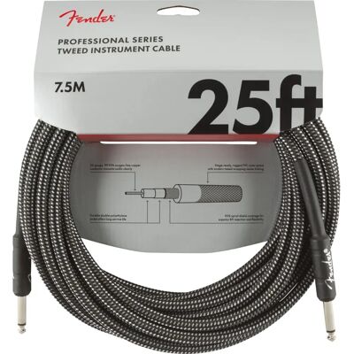 Fender Professional Series Gitarrenkabel - 7,5 m Grau Fender Professional Series Gitarrenkabel - 7,5 m Grau