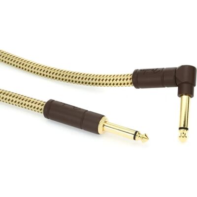 Fender Deluxe Sorozat Sárga 7,5 m Egyenes - Szögletes Hangszerszál Fender Deluxe Sorozat Sárga 7,5 m Egyenes - Szögletes Hangszerszál