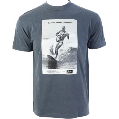 Fender Ocean Blauw Surfer Vintage T-Shirt - Kleding Fender Ocean Blauw Surfer Vintage T-Shirt - Kleding