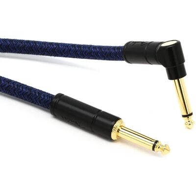 Fender Festival Instrumentkabel - 10 ft - Blau - Gerade & Gewinkelt Fender Festival Instrumentkabel - 10 ft - Blau - Gerade & Gewinkelt