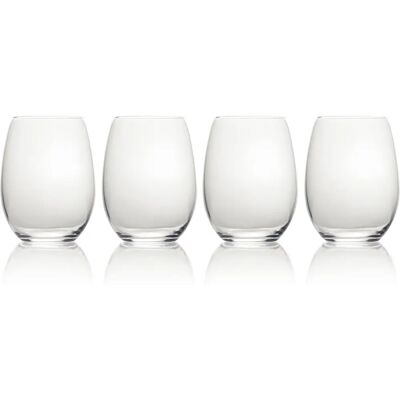 Mikasa Julie Set Of 4 19.75Oz Stemless Wine Glasses - Wine Glasses Mikasa Julie Set Of 4 19.75Oz Stemless Wine Glasses - Wine Glasses