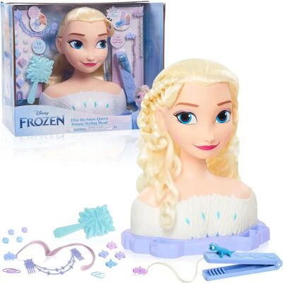 Testa da coiffer Elsa Deluxe di Frozen 2 - Giocattolo per acconciature Testa da coiffer Elsa Deluxe di Frozen 2 - Giocattolo per acconciature