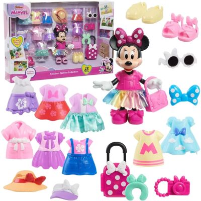 Ensemble de poupées Minnie Mouse Disney - Rose - 15cm - 25 accessoires Ensemble de poupées Minnie Mouse Disney - Rose - 15cm - 25 accessoires