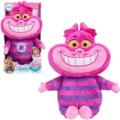 Disney Junior Cheshire Cat z Wonderland - Pluszowy z Światłem i Głosem, 12 cali Disney Junior Cheshire Cat z Wonderland - Pluszowy z Światłem i Głosem, 12 cali