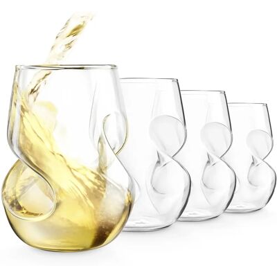 Final Touch Conundrum White Wine Glasses - 266ml Set of 4 Final Touch Conundrum White Wine Glasses - 266ml Set of 4