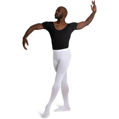 Capezio Ultra Soft Footed Tight with self-knit waistband white XL Capezio Ultra Soft Footed Tight with self-knit waistband white XL