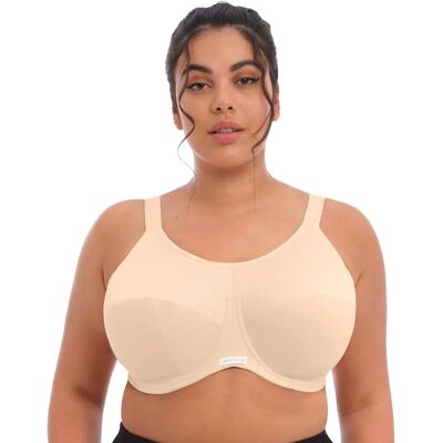 Elomi Womens Energise Full Cup Side Support Sports Bra - Beige - Size 42dd Elomi Womens Energise Full Cup Side Support Sports Bra - Beige - Size 42dd
