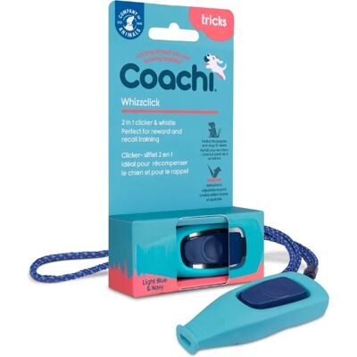 Zestaw szkoleniowy dla psów Coachi niebieski Whizzclick 2 w 1 Zestaw szkoleniowy dla psów Coachi niebieski Whizzclick 2 w 1