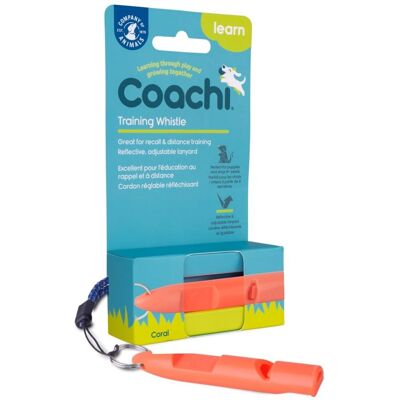 Sifflet d'entraînement Coachi pour chiens - Corail Sifflet d'entraînement Coachi pour chiens - Corail