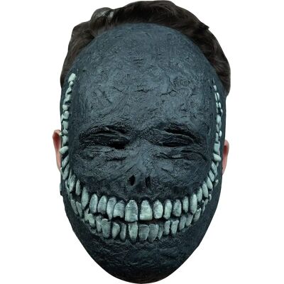 Lacey Wigs Maschera Sorriso Spaventoso Nera/Fluorescente/Verde - Maschera Lacey Wigs Maschera Sorriso Spaventoso Nera/Fluorescente/Verde - Maschera