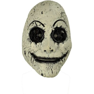 Lacey Wigs Weiß/Schwarz Button Eyes Maske - Gesichtsschutz Lacey Wigs Weiß/Schwarz Button Eyes Maske - Gesichtsschutz