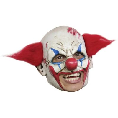 Lustiger Clown ohne Kinnmaske - Halloween Rot Lustiger Clown ohne Kinnmaske - Halloween Rot