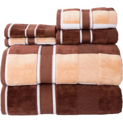 Lavish Home Cotton Velour Towel Set - Bath, Hand, Washcloths Lavish Home Cotton Velour Towel Set - Bath, Hand, Washcloths
