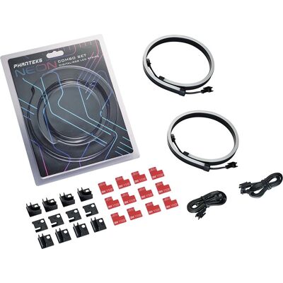 Phanteks Neon Digital RGB LED Streifen-Set - 2 Stück, 40cm Phanteks Neon Digital RGB LED Streifen-Set - 2 Stück, 40cm