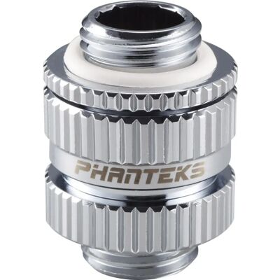 Phanteks Chrome Water Cooling Adapter - 16-22mm, Metal, 1/4" Male Phanteks Chrome Water Cooling Adapter - 16-22mm, Metal, 1/4" Male