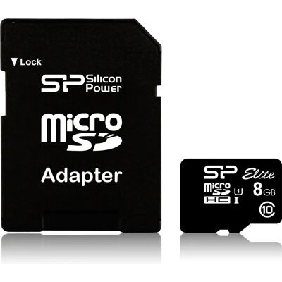 Silicon Power Elite 8GB microSDHC UHS-I - Cartão de memória Silicon Power Elite 8GB microSDHC UHS-I - Cartão de memória