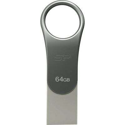 Silicon Power - C80 64GB Titanium - Dual USB - USB flash disk Silicon Power - C80 64GB Titanium - Dual USB - USB flash disk